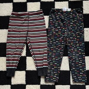 Hanna Andersson Striped and Bow Patterned Kids Leggings | 90